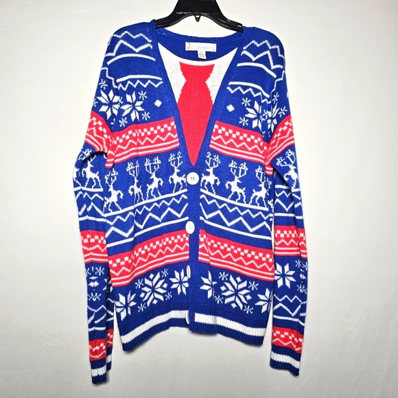 Jolly Sweaters mens knit ugly Christmas sweater large - Picture 1 of 6